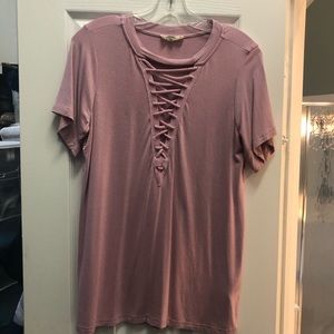 Entro Lace up front top